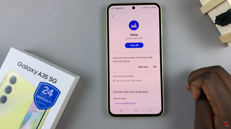 How To Enable & Disable Sleep Mode On Samsung Galaxy A35 5G