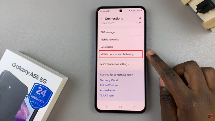 How To Enable Mobile Hotspot On Samsung Galaxy A55 5G