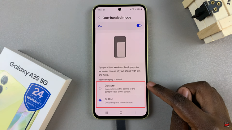 How To Enable One-Handed Mode On Samsung Galaxy A35 5G