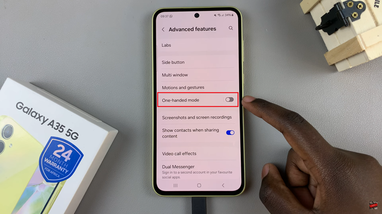 How To Enable One-Handed Mode On Samsung Galaxy A35 5G