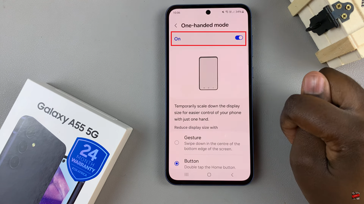 How To Enable One Handed Mode On Samsung Galaxy A55 5G