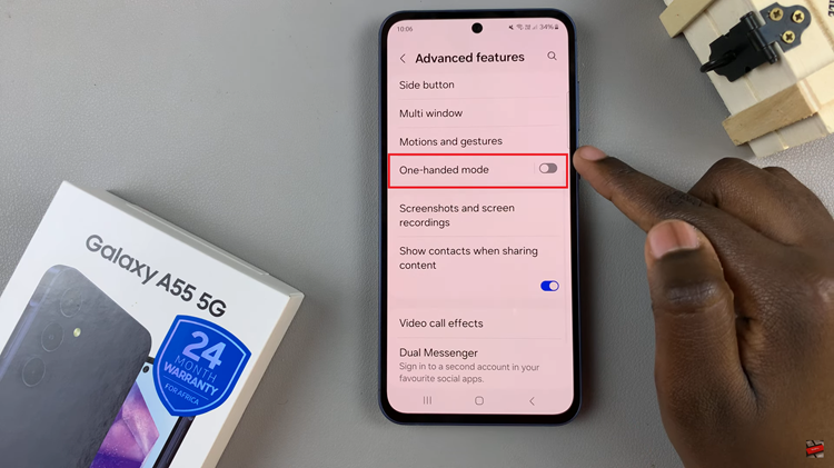 How To Enable One Handed Mode On Samsung Galaxy A55 5G