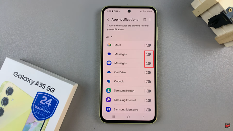 How To Enable Text Message Notifications On Samsung Galaxy A35 5G
