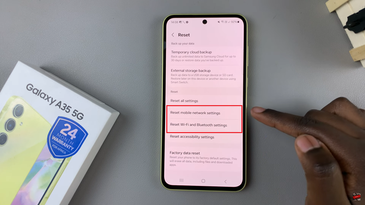How To Reset Network Settings On Samsung Galaxy A35 5G