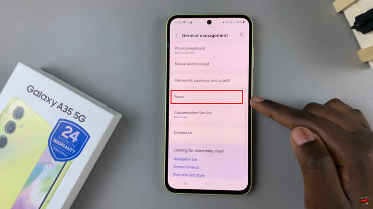 How To Reset Network Settings On Samsung Galaxy A35 5G