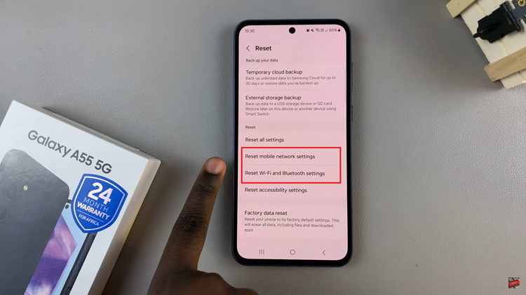 How To Reset Network Settings On Samsung Galaxy A55 5G