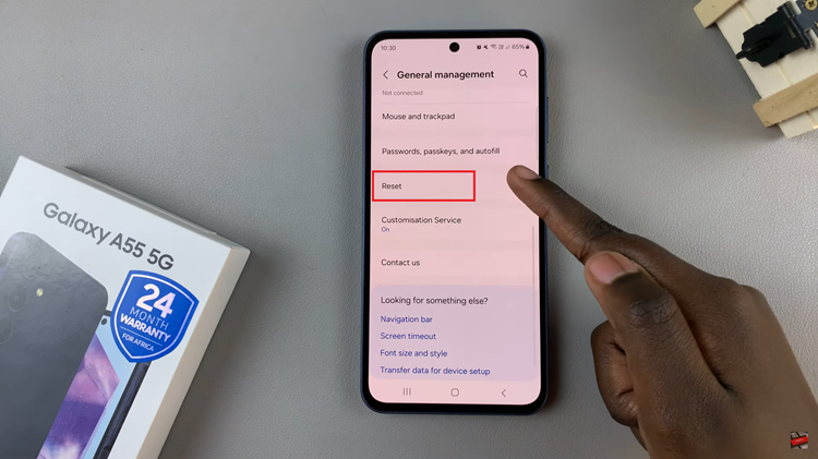 How To Reset Network Settings On Samsung Galaxy A55 5G