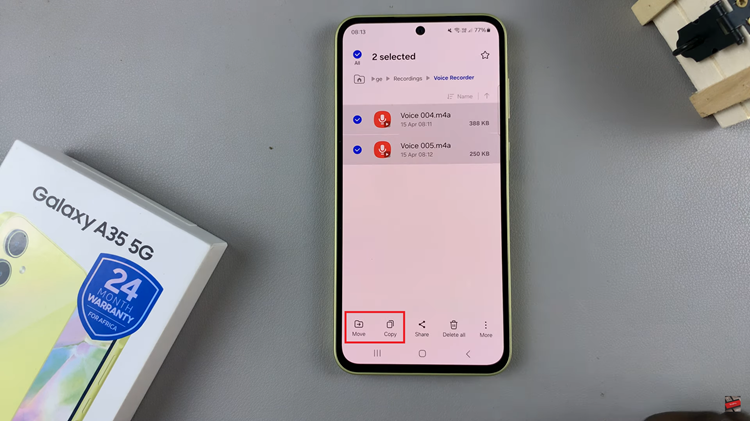 How To Transfer Voice Recordings To SD Card On Samsung Galaxy A35 5G