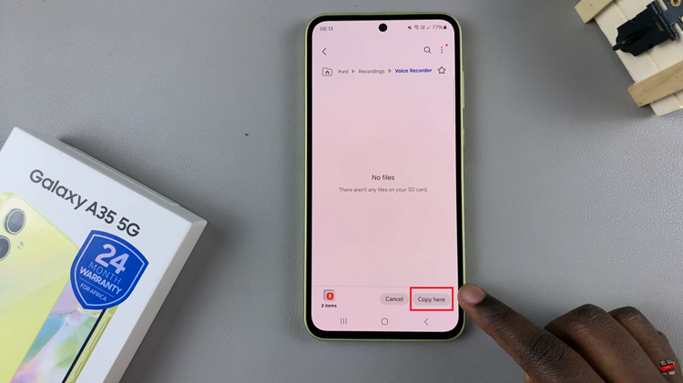 How To Transfer Voice Recordings To SD Card On Samsung Galaxy A35 5G