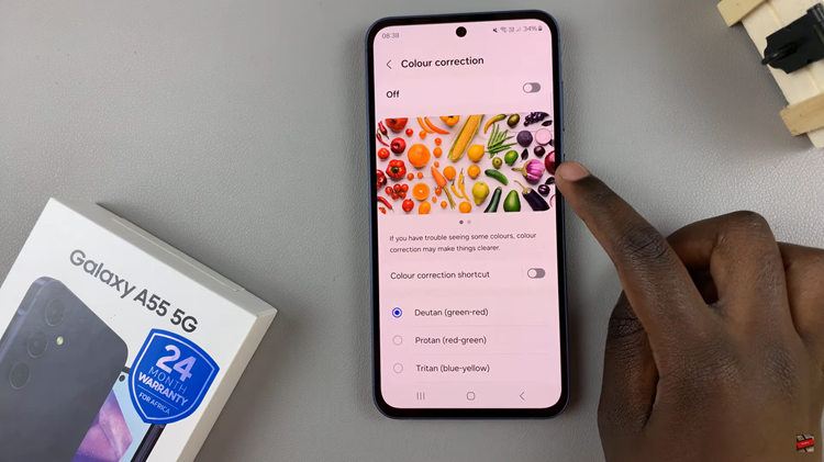How To Turn ON & OFF Color Correction On Samsung Galaxy A55 5G