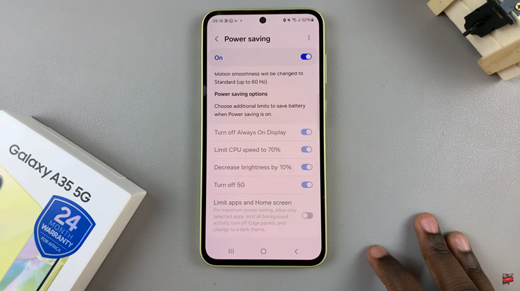 How To Turn ON & OFF Power Saving Mode On Samsung Galaxy A35 5G