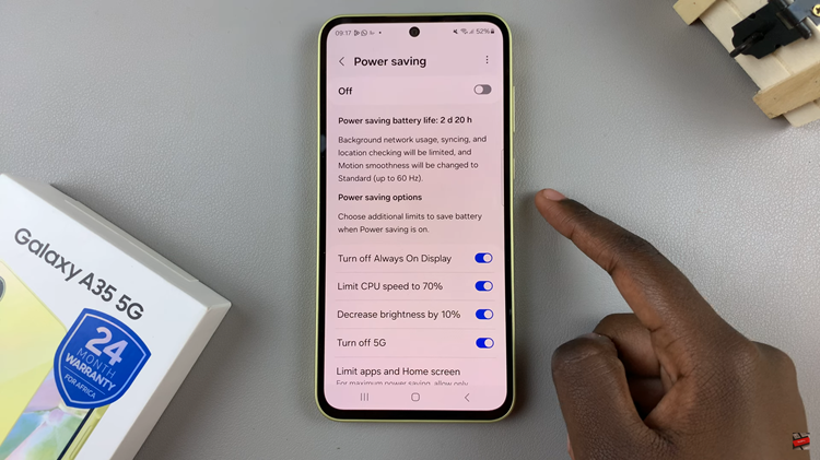 How To Turn ON & OFF Power Saving Mode On Samsung Galaxy A35 5G