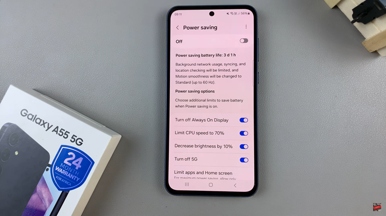 How To Turn ON & OFF Power Saving Mode On Samsung Galaxy A55 5G