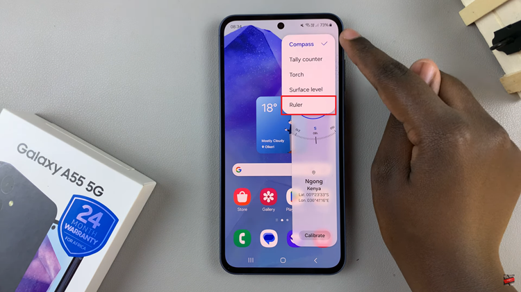How To Use Built In Ruler On Samsung Galaxy A55 5G