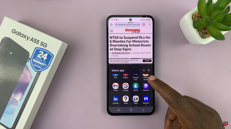 How To Use Split Screen Mode On Samsung Galaxy A55 5G