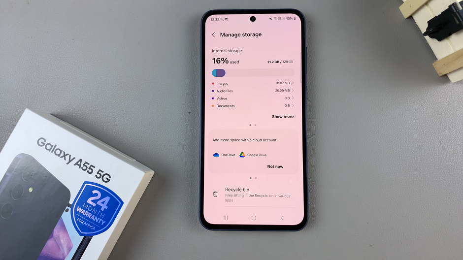Check Internal Storage Of Samsung Galaxy A55 5G