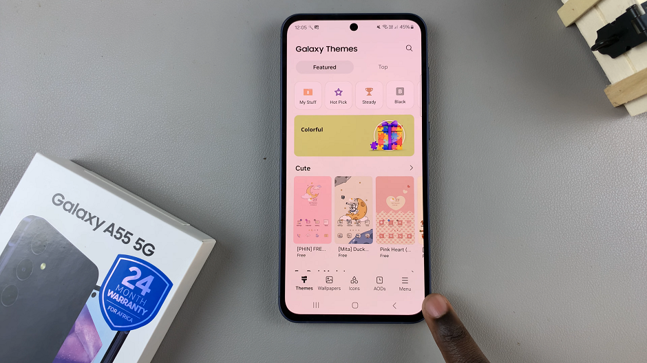 How To Revert To Default Theme On Samsung Galaxy A55 5G
