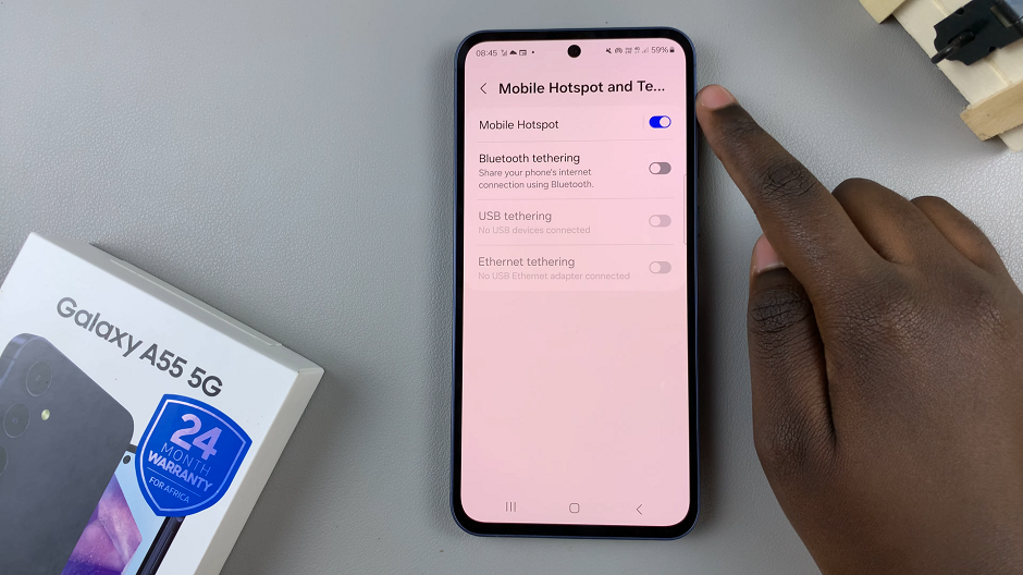 Change Mobile Hotspot Name & Password On Samsung Galaxy A55 5G