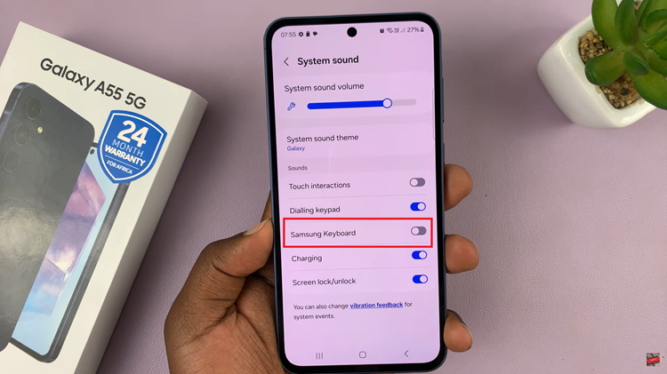 Mute Keyboard Sounds On Samsung Galaxy A55 5G