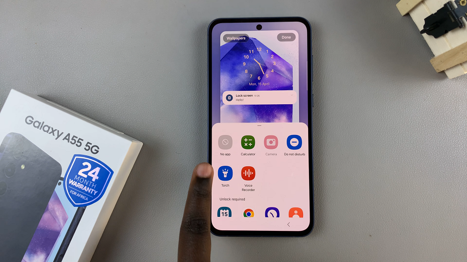 How To Disable Lock Screen Shortcuts On Samsung Galaxy A55 5G