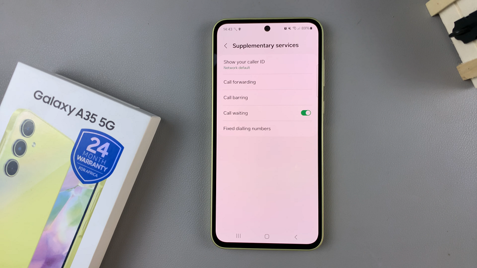 Enable Call Waiting On Samsung Galaxy A35 5G