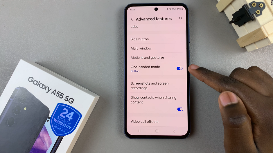 How To Disable One-Handed Mode On Samsung Galaxy A55 5G