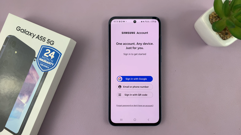 How To Add Samsung Account To Samsung Galaxy A55 5G