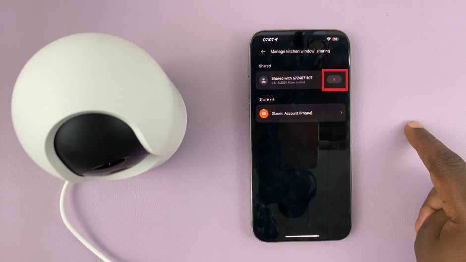 Stop Sharing Xiaomi Smart Camera C500 Pro (Revoke Access)