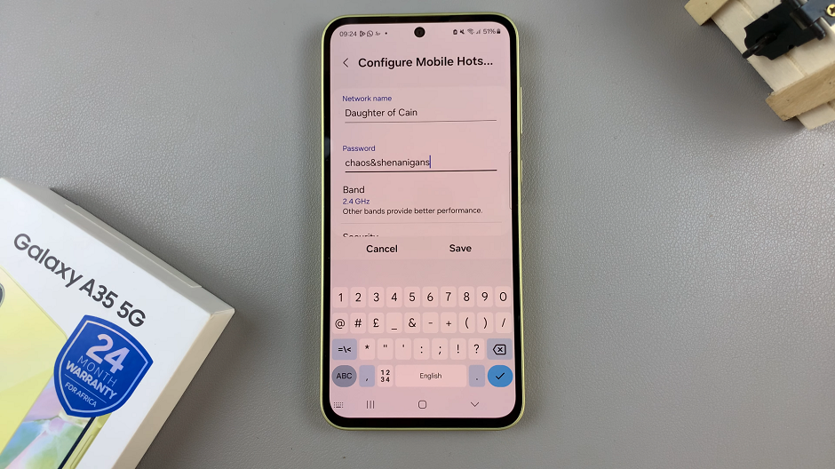 How To Change Mobile Hotspot Password On Samsung Galaxy A35 5G