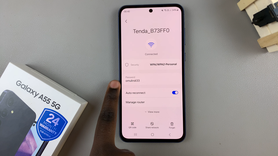 See Wi-Fi Password On Samsung Galaxy A55 5G