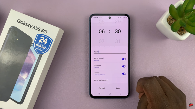 Set Alarm On Samsung Galaxy A55 5G