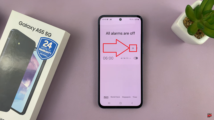 Set Alarm On Samsung Galaxy A55 5G