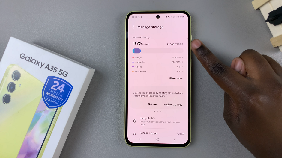How To Check Internal Storage Capacity On Samsung Galaxy A35 5G