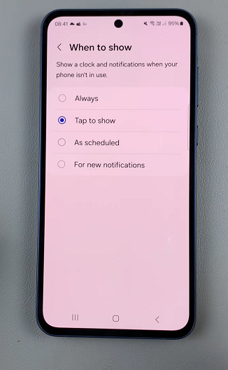 Enable 'Tap To Show' Always ON Display On Samsung Galaxy A55 5G