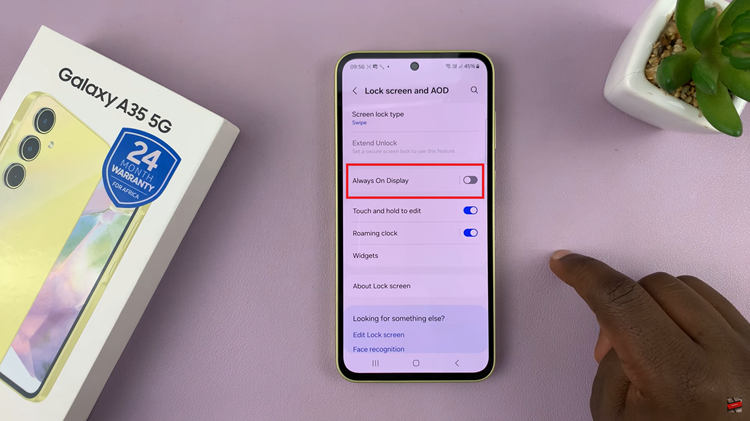 Turn OFF Always ON Display On Samsung Galaxy A35 5G