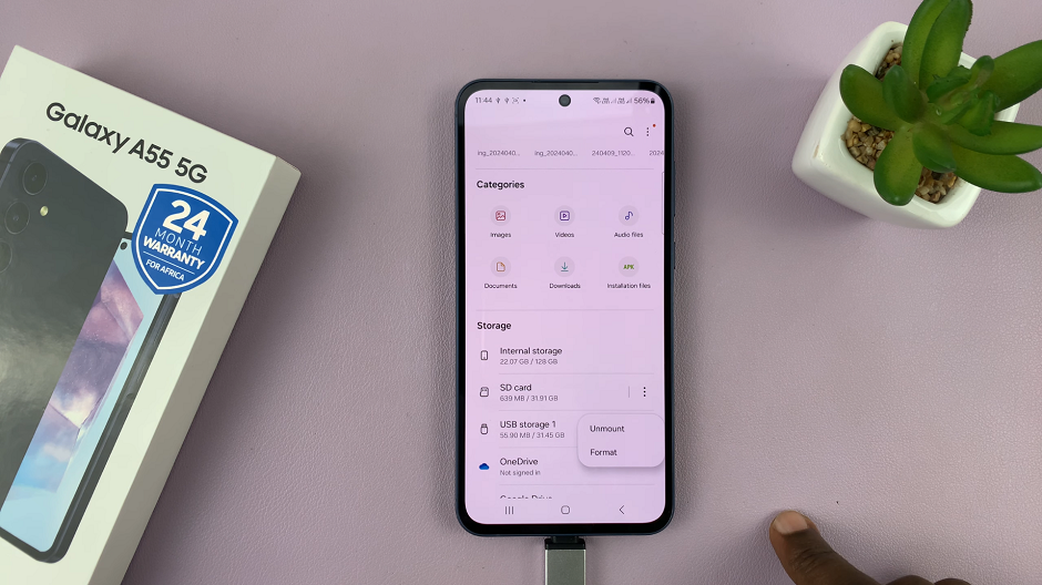 How To Safely Unmount & Eject USB Devices From Samsung Galaxy A55 5G