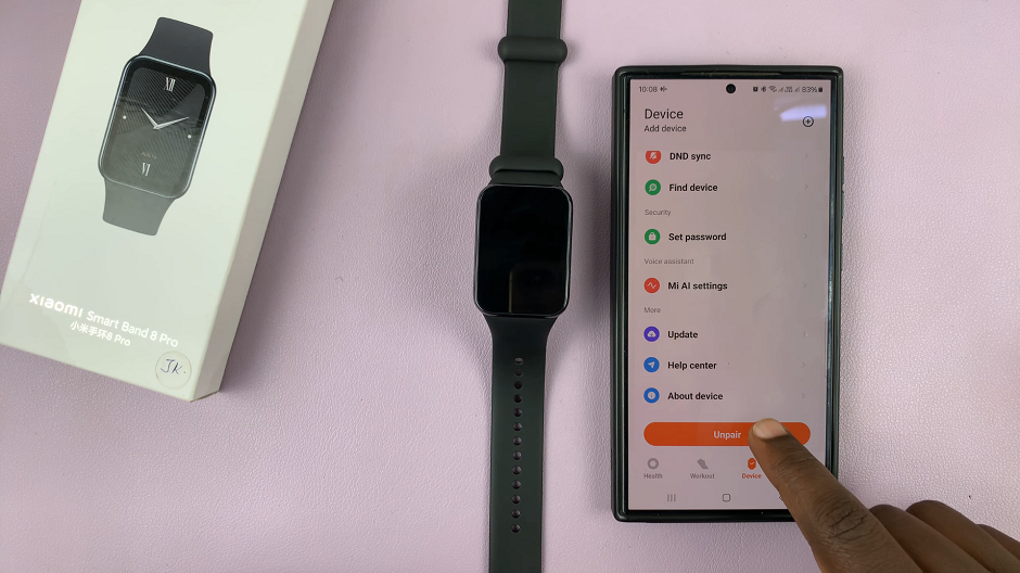 How To Unpair (Disconnect) Xiaomi Smart Band 8 Pro From Android Phone