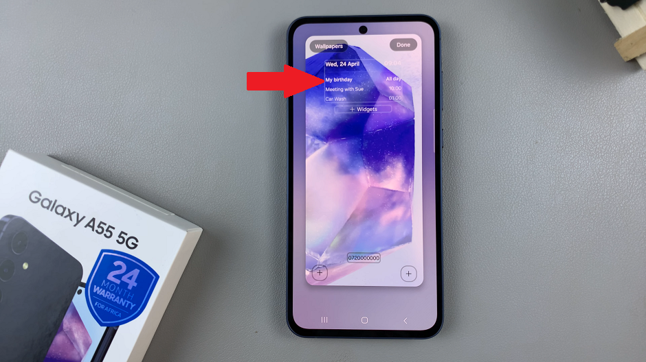 How To Add Multiple Clocks To Always ON Display On Samsung Galaxy A55 5G