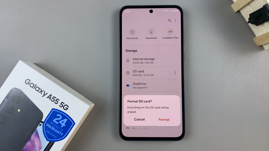 Format SD Card In Samsung Galaxy A55 5G