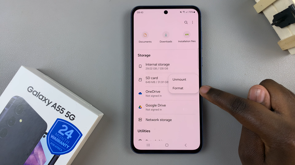How To Format SD Card In Samsung Galaxy A55 5G