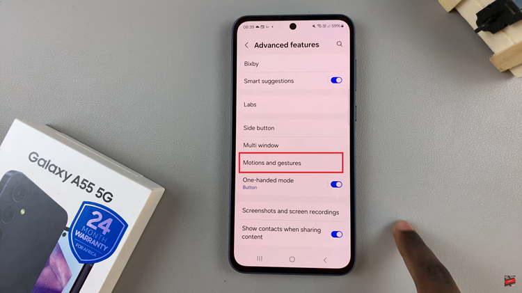 How To Enable & Disable 'Double Tap To Turn On Screen' On Samsung Galaxy A55 5G