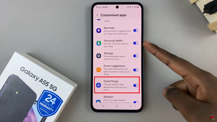How To Enable & Disable SmartThings Customization On Samsung Galaxy A35 5G