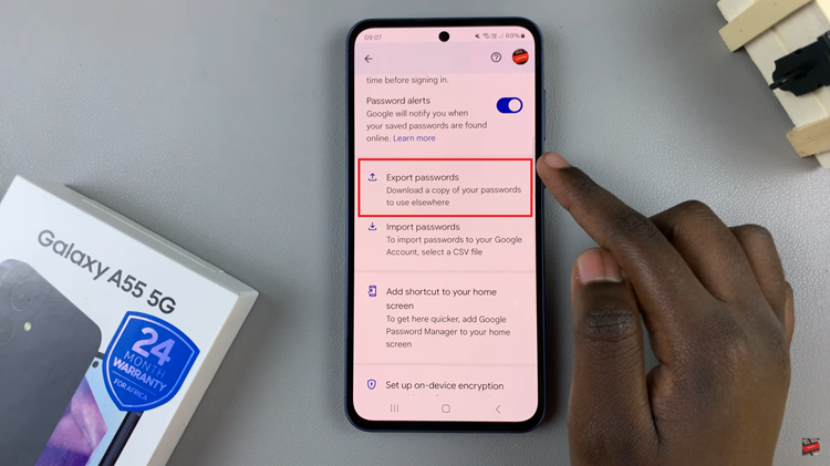 How To Import & Export Passwords On Samsung Galaxy A55 5G