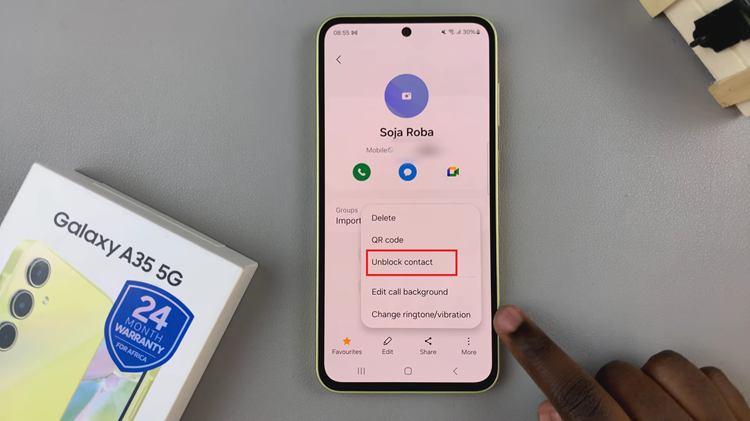 How To Unblock Contacts On Samsung Galaxy A35 5G