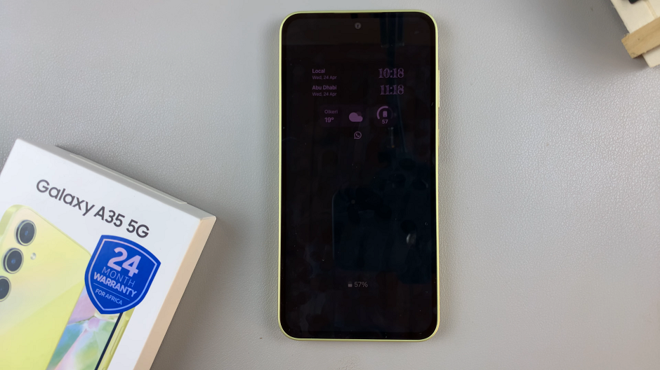 Multiple Clocks On Always ON Display On Samsung Galaxy A35 5G