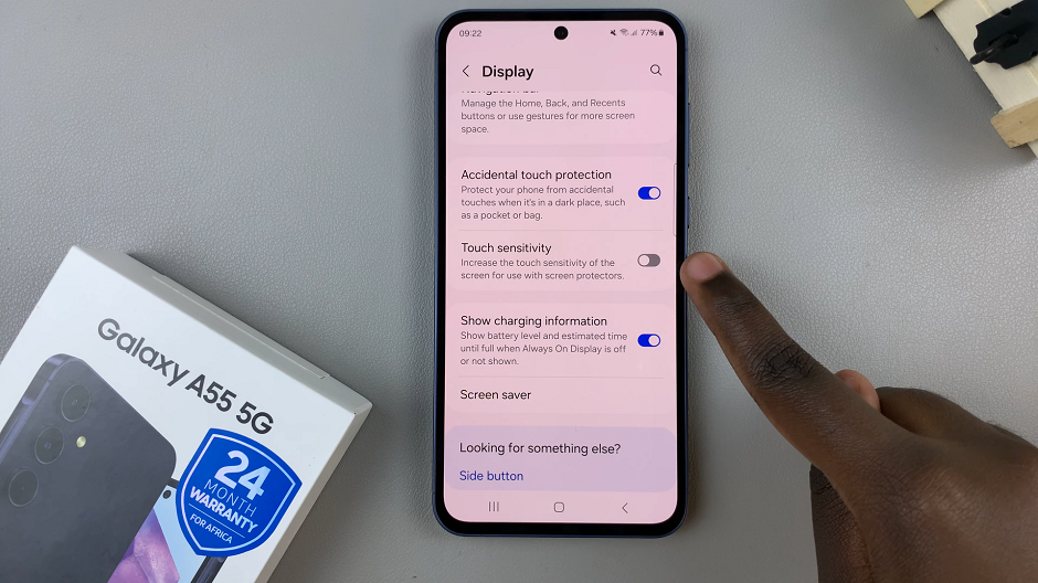 How To Increase Touch Sensitivity On Samsung Galaxy A55 5G