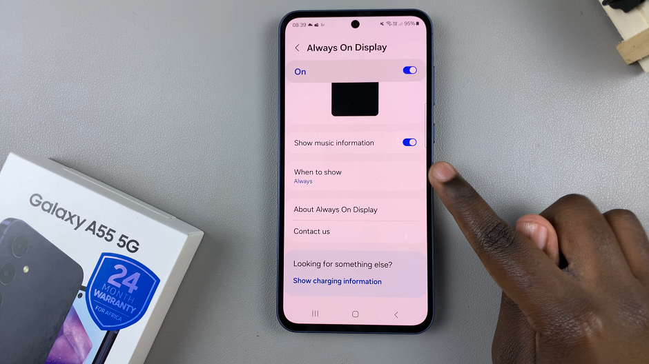 How To Set Schedule For Always ON Display On Samsung Galaxy A55 5G