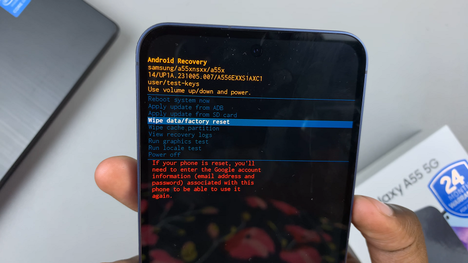 Hard Reset Samsung Galaxy A55 5G