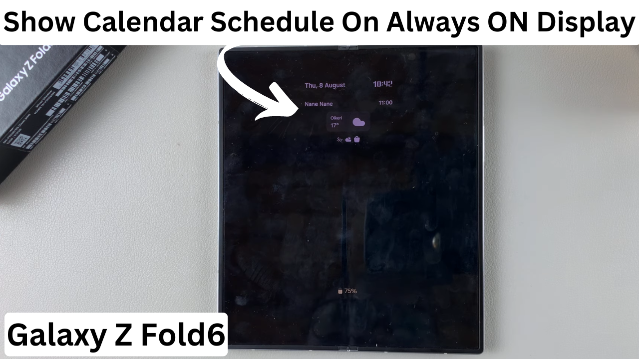 How To Show Calendar Schedule On Always ON Display On Samsung Galaxy Z ...