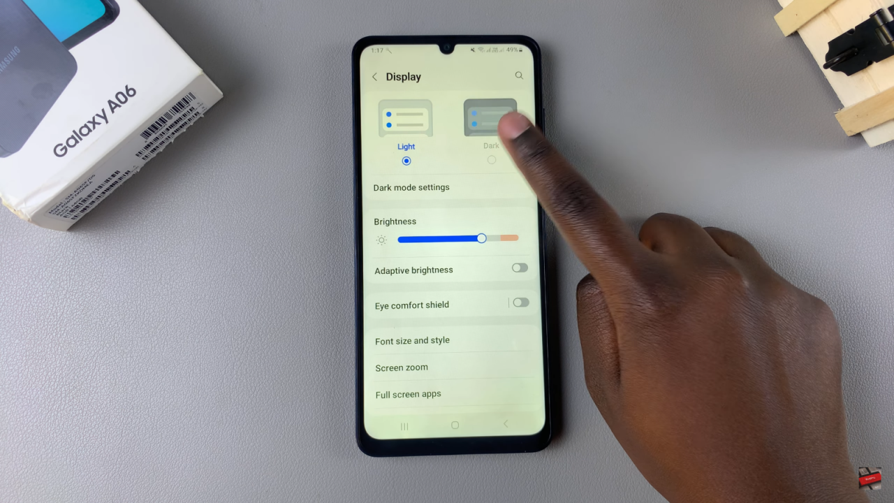 Enable Dark Mode On Samsung Galaxy A06